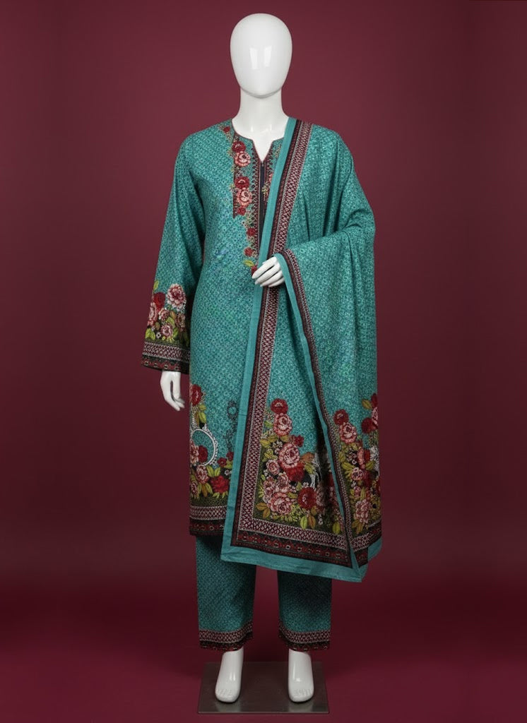 Fabric Swiss lawn (febron) Full shirt printed  Printed shalwar Printed swiss lawn dupatta